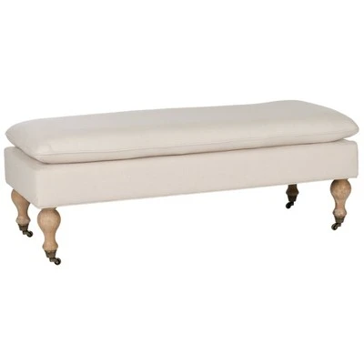 Hampton Pillowtop Bench - Safavieh Cream 3 Hampton Pillowtop Bench - Safavieh Cream