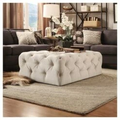 Place Button Tufted Cocktail Ottoman - Inspire Q Charcoal -Ottomans Official Shop unnamed file 5028