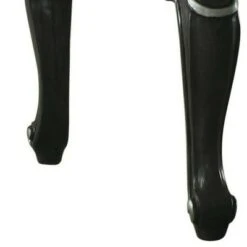 Backless Stool with Cushion Seat and Cabriole Legs Gray/White - Benzara 7 Backless Stool with Cushion Seat and Cabriole Legs Gray/White - Benzara -Ottomans Official Shop unnamed file 503