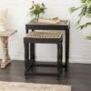 Olivia & May Set of 2 Eclectic Mango Wood Accent Tables Black - Olivia & May 1 Olivia & May Set of 2 Eclectic Mango Wood Accent Tables Black - Olivia & May -Ottomans Official Shop unnamed file 504