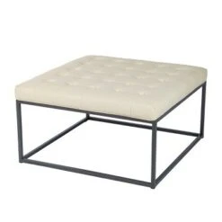 Perscon Upholstered Cocktail Ottoman - Aiden Lane Cream/gray -Ottomans Official Shop unnamed file 5054