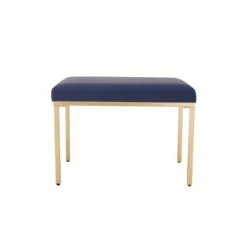 24" Metal Ottoman - WOVENBYRD Gray Velvet -Ottomans Official Shop unnamed file 5072