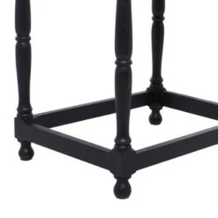 Olivia & May Set of 2 Eclectic Mango Wood Accent Tables Black - Olivia & May -Ottomans Official Shop unnamed file 508