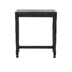 Olivia & May Set of 2 Eclectic Mango Wood Accent Tables Black - Olivia & May -Ottomans Official Shop unnamed file 509