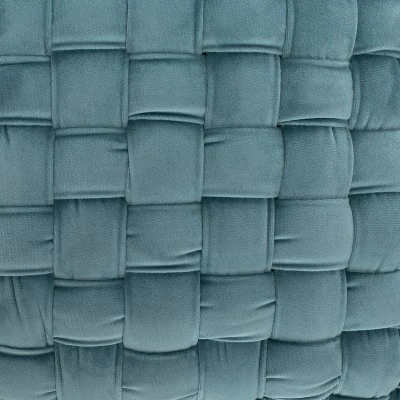 Ravyn Woven Velvet Ottoman Seafoam - Safavieh 7 Ravyn Woven Velvet Ottoman Seafoam - Safavieh - Image 5