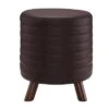 Rivard Round Stool - Linon Dark Gray