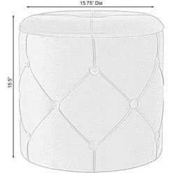 Fabulaxe Round Wooden Velvet Ottoman Stool with Lid -Ottomans Official Shop unnamed file 5114