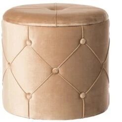 Fabulaxe Round Wooden Velvet Ottoman Stool with Lid -Ottomans Official Shop unnamed file 5120