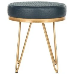 Jenine Faux Ostrich Round Bench - Safavieh Cream -Ottomans Official Shop unnamed file 5148