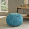 Nahunta Modern Knitted Cotton Round Pouf - Christopher Knight Home Coral 1 Nahunta Modern Knitted Cotton Round Pouf - Christopher Knight Home Coral -Ottomans Official Shop unnamed file 5222