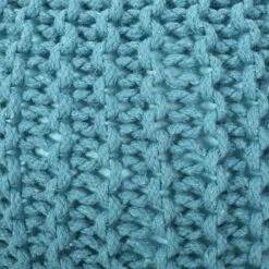 Nahunta Modern Knitted Cotton Round Pouf - Christopher Knight Home Coral -Ottomans Official Shop unnamed file 5223