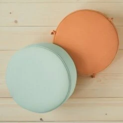 Opalhouse Designed With Jungalow Appenine Linen Stacking Pouf - Opalhouse™ designed with Jungalow™ Orange/green -Ottomans Official Shop unnamed file 5259