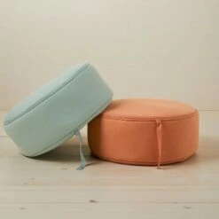 Opalhouse Designed With Jungalow Appenine Linen Stacking Pouf - Opalhouse™ designed with Jungalow™ Orange/green -Ottomans Official Shop unnamed file 5260