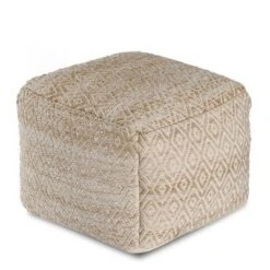 Cherokee Pouf - Anji Mountain Gray Stripes -Ottomans Official Shop unnamed file 5276