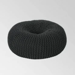 Burley Knitted Donut Pouf - Christopher Knight Home Dark Gray 11 Burley Knitted Donut Pouf - Christopher Knight Home Dark Gray -Ottomans Official Shop unnamed file 5307