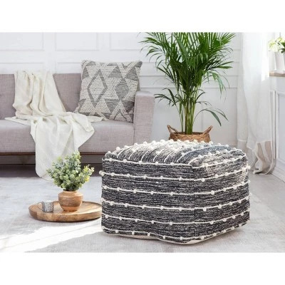 Penelope Pouf Ottoman - Anji Mountain Gray/ivory 7 Penelope Pouf Ottoman - Anji Mountain Gray/ivory - Image 5
