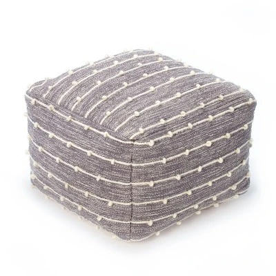Penelope Pouf Ottoman - Anji Mountain Gray/ivory 10 Penelope Pouf Ottoman - Anji Mountain Gray/ivory - Image 8