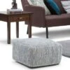 Terri Square Pouf - WyndenHall Patterned Maroon Melange -Ottomans Official Shop unnamed file 5352