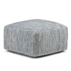Terri Square Pouf - WyndenHall Patterned Maroon Melange -Ottomans Official Shop unnamed file 5357