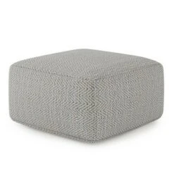 Terri Square Pouf - WyndenHall Patterned Maroon Melange -Ottomans Official Shop unnamed file 5358