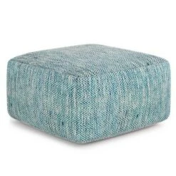 Terri Square Pouf - WyndenHall Patterned Maroon Melange -Ottomans Official Shop unnamed file 5360