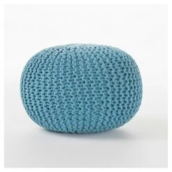 Moro Handcrafted Modern Cotton Pouf - Christopher Knight Home Aqua 23 Moro Handcrafted Modern Cotton Pouf - Christopher Knight Home Aqua -Ottomans Official Shop unnamed file 5392