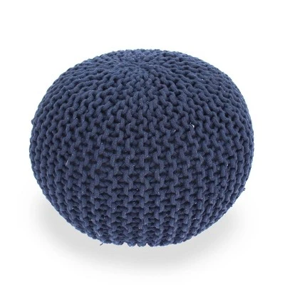 Moro Handcrafted Modern Cotton Pouf - Christopher Knight Home Aqua 15 Moro Handcrafted Modern Cotton Pouf - Christopher Knight Home Aqua - Image 13