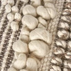 Gerardo Contemporary Wool and Cotton Pouf Ottoman Natural/White - Christopher Knight Home -Ottomans Official Shop unnamed file 5401