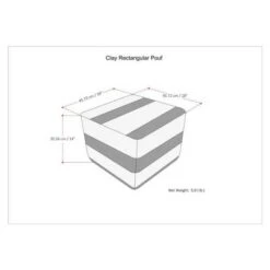 Portia Square Pouf - WyndenHall Patterned Blue Melange -Ottomans Official Shop unnamed file 5418