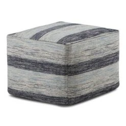 Portia Square Pouf - WyndenHall Patterned Blue Melange -Ottomans Official Shop unnamed file 5422
