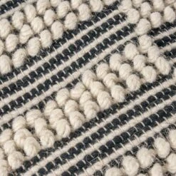 Darlina Contemporary Wool and Cotton Pouf Ottoman White/Black - Christopher Knight Home -Ottomans Official Shop unnamed file 5426