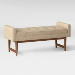Verken Mid Century Modern Settee Bench - Project 62™ Gray -Ottomans Official Shop unnamed file 544