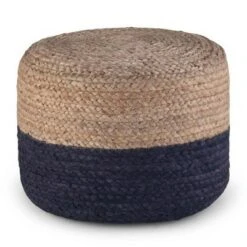 Maron Contemporary Round Pouf Pink/Natural - WyndenHall -Ottomans Official Shop unnamed file 5453