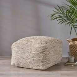Abella Handcrafted Boho Large Fabric Rectangular Pouf Ivory/Beige - Christopher Knight Home 9 Abella Handcrafted Boho Large Fabric Rectangular Pouf Ivory/Beige - Christopher Knight Home -Ottomans Official Shop unnamed file 5457
