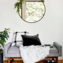 Verken Mid Century Modern Settee Bench - Project 62™ Gray -Ottomans Official Shop unnamed file 549