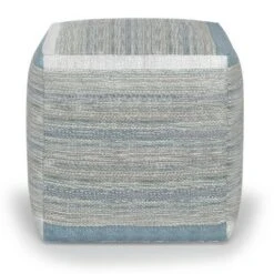 Frances Cube Pouf - WyndenHall Patterned Gray Melange -Ottomans Official Shop unnamed file 5497