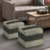 Heyfield Square Pouf - WyndenHall Green/natural 1 Heyfield Square Pouf - WyndenHall Green/natural -Ottomans Official Shop unnamed file 5517