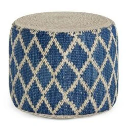 Nesbitt Round Pouf - WyndenHall Natural/gray -Ottomans Official Shop unnamed file 5534