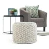Emile Round Macrame Pouf Natural - WyndenHall