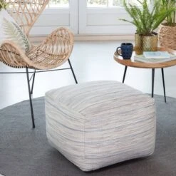 Joya Pouf Gray/Ivory - Anji Mountain -Ottomans Official Shop unnamed file 5550