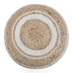 Winslet Round Braided Pouf Natural - WyndenHall -Ottomans Official Shop unnamed file 5567