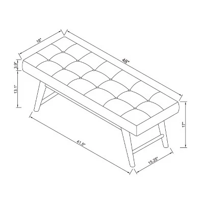 Copan Mid Century Bench - Project 62 Beige 6 Copan Mid Century Bench - Project 62 Beige - Image 4