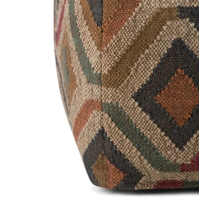 Mirella Square Moroccan Inspired Pouf Kilim Patterned - WyndenHall 7 Mirella Square Moroccan Inspired Pouf Kilim Patterned - WyndenHall - Image 5