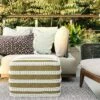 Jericho Square Woven PET Polyester Pouf Natural/White - WyndenHall 1 Jericho Square Woven PET Polyester Pouf Natural/White - WyndenHall -Ottomans Official Shop unnamed file 5630