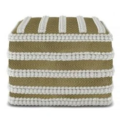 Jericho Square Woven PET Polyester Pouf Natural/White - WyndenHall 9 Jericho Square Woven PET Polyester Pouf Natural/White - WyndenHall -Ottomans Official Shop unnamed file 5633