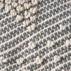 Brinket Contemporary Faux Yarn Pouf Ottoman Ivory/Gray - Christopher Knight Home -Ottomans Official Shop unnamed file 5636