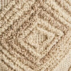 Brower Boho Wool and Cotton Ottoman Pouf Ivory - Christopher Knight Home -Ottomans Official Shop unnamed file 5643