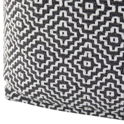Dawsey Moroccan Inspired Pouf Blue/White - WyndenHall 6 Dawsey Moroccan Inspired Pouf Blue/White - WyndenHall - Image 4