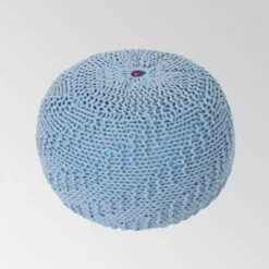 Alwes Knitted Pouf - Christopher Knight Home Dark Gray -Ottomans Official Shop unnamed file 5697