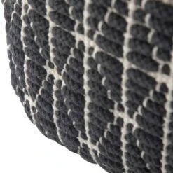 Burrell Transitional Cube Pouf in Dark Blue/White - WyndenHall -Ottomans Official Shop unnamed file 5701